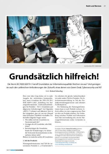 Roboter neben Redakteurin