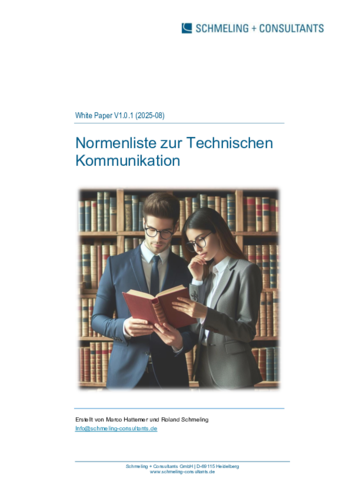 Normenliste für die Technische Kommunikation